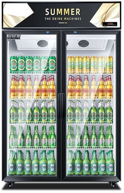 대형 업소용 쇼케이스냉장고 양문 이중도어 680L 800L, 블랙 600L / 공냉식(1미터)