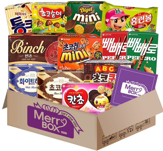 초코과자12종 선물세트1호(홈런볼+초코하임+화이트하임+칸초+빼빼로2종+통크+다이제+초코송이+초코칩미니+빈츠)+메세지카드, 과자세트, 1세트