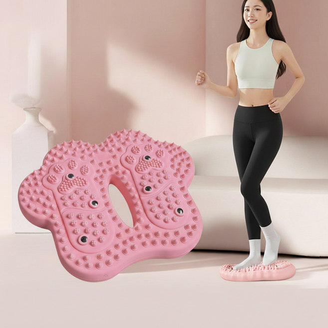 일로오게 혈당 지압기 발바닥 마사지기, 핑크, 1개