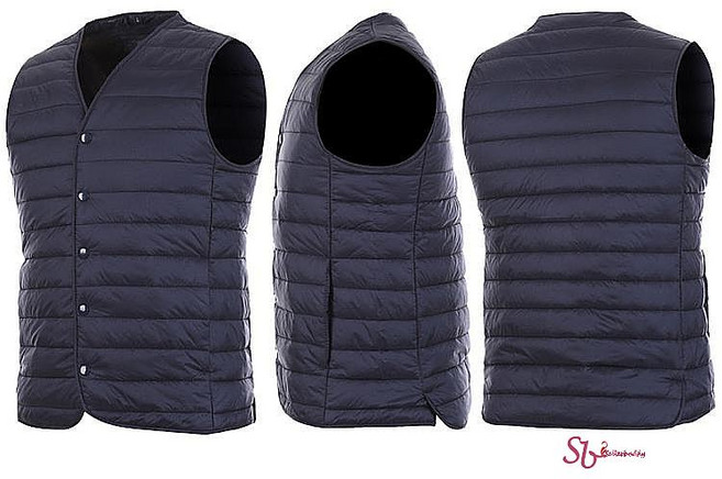 남자패딩조끼 브이넥조끼 경량 베스트 이너용 남성 이너조끼uvn409