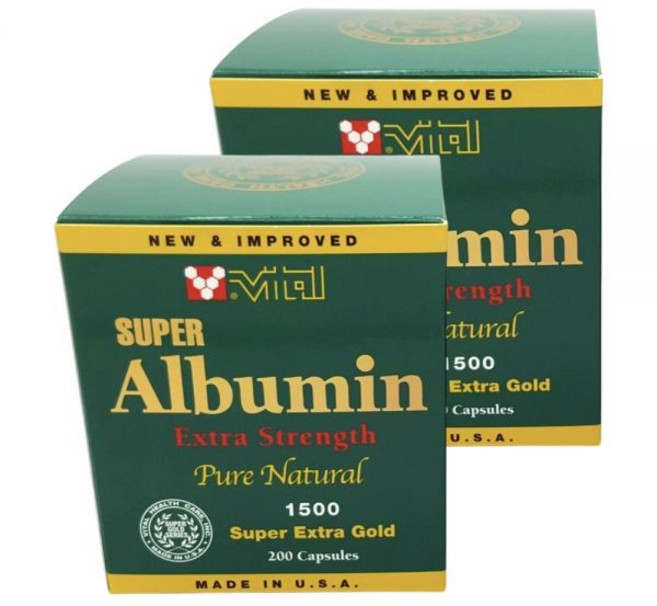 바이탈 슈퍼 알부민 엑스트라 스트렝스 1500mg 200캡슐 2개
