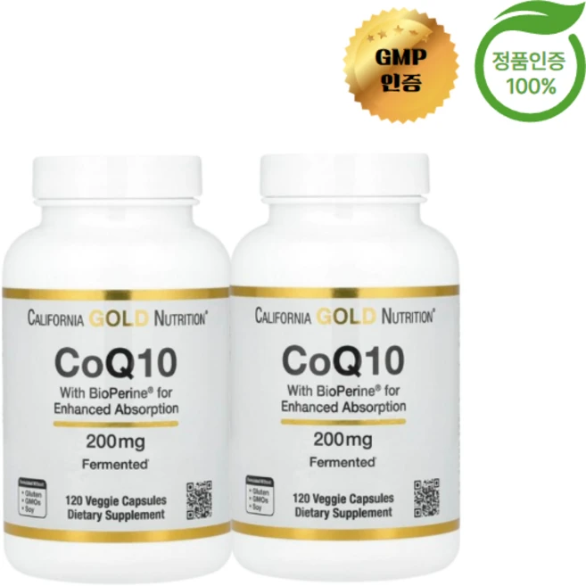 캘리포니아 골드 뉴트리션 코큐텐 CoQ10 200mg 120정 2통 - 쿠팡