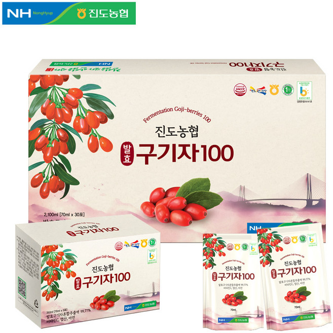 진도농협 발효 구기자 100, 30개, 70ml