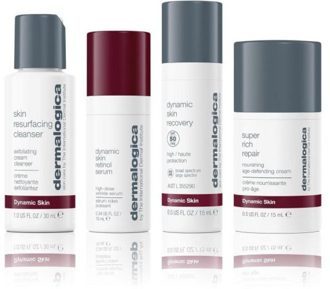 더마로그리카 스킨 에이징 솔루션 키트 안티 에이징 스킨케어 세트 - 포함 페이스 클렌저 세럼 SPF가 함유된 보습제 크림 여행용 사이즈, 1개
