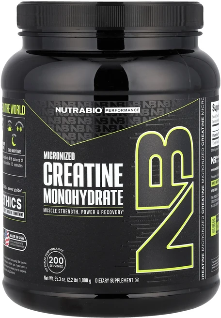 새해 건강을 선물하세요 NutraBio 운동 능력 미분화 크레아틴 일수화물 1000g(35.3oz) 특별관리진행, NutraBio운동능력미분화크레아틴일수화물1000g35, 1개 - 쿠팡