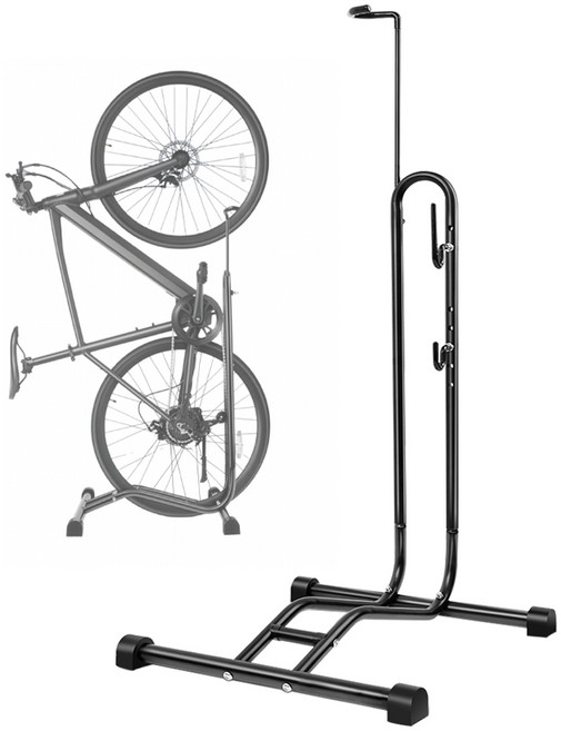 트레벨로 조립형 자전거 거치대 스탠드, 1개, 블랙