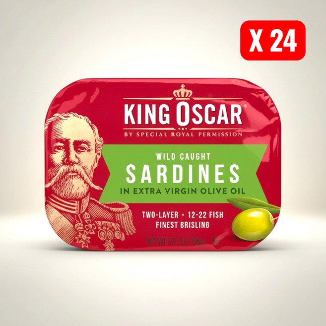 King Oscar 橄欖油沙丁魚, 106g, 24個