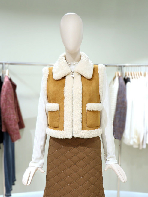 [국내백화점] 듀엘 스웨이드 퍼 베스트 L254PSG754