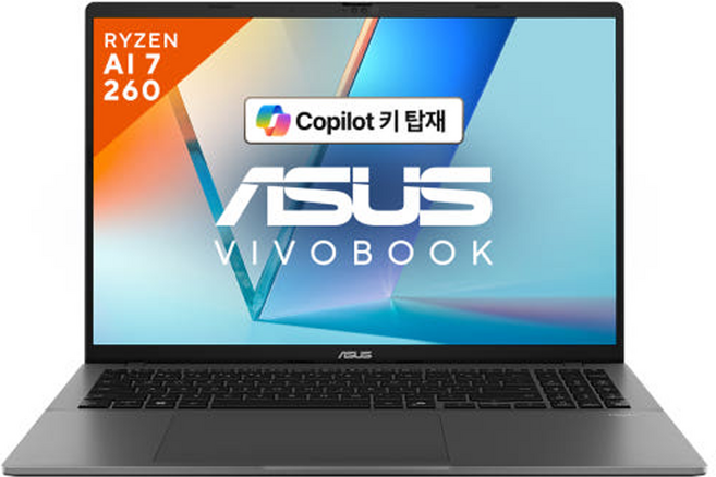 에이수스 2025 비보북 S 16 라이젠7 라이젠 200 시리즈, 매트 그레이, 512GB, 16GB, WIN11 Home, 16 Vivobook M3607HA-SH112