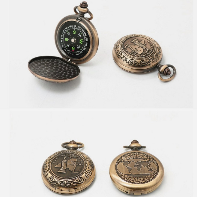 클래식 레트로 나침반 캠핑 길잡이 등산 나침판, 단품, 1개