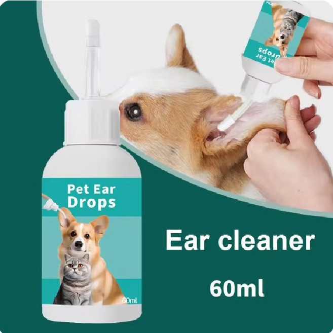 [펫하모니] 반려동물 귀 세척액(Ear Drop) 귀 세척 냄새제거 진드기제거, 1개, 60ml
