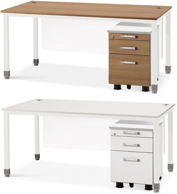 사만 사무용가구 컴퓨터 사무실책상, 라이트오크