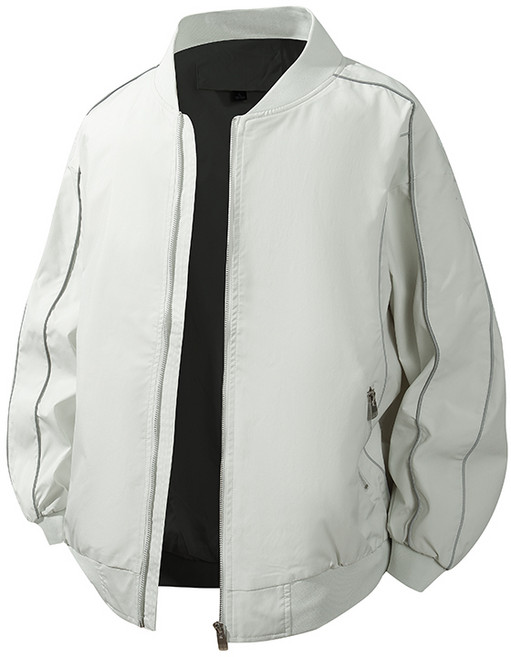 美式寬鬆防風棒球服夾克