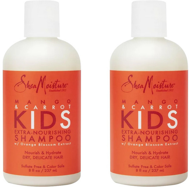 시어모이스처 키즈 엑스트라 너리싱 샴푸 망고 & 당근 오렌지 블러섬 추출물, 237ml, 2개
