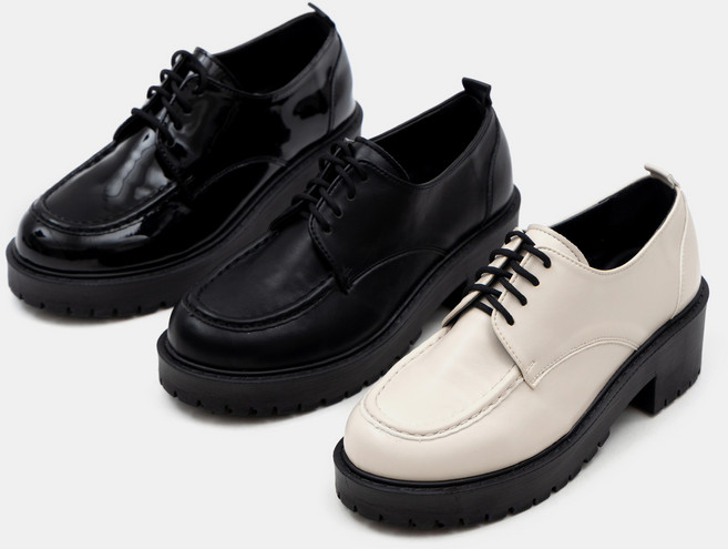 소보제화 국내 제작 아더 여성 키높이 플랫폼 더비 로퍼 5cm