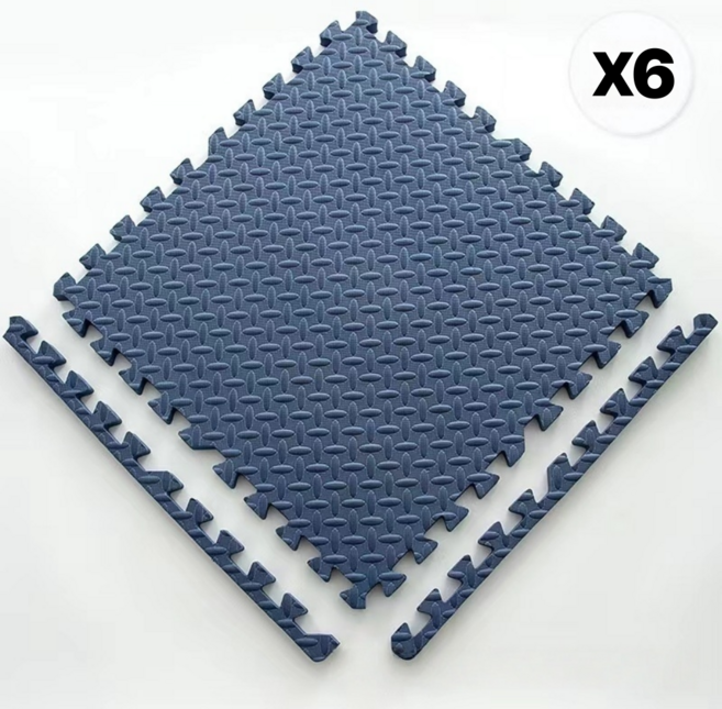 이글웨이 홈짐 퍼즐매트 층간소음방지 60x60cm, 6개, 네이비