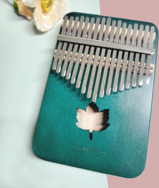 뮤직앤라우라 고급 올솔리드 AK-03 17음계 칼림바 어쿠스틱 입문용, AK-03(그린), 1개