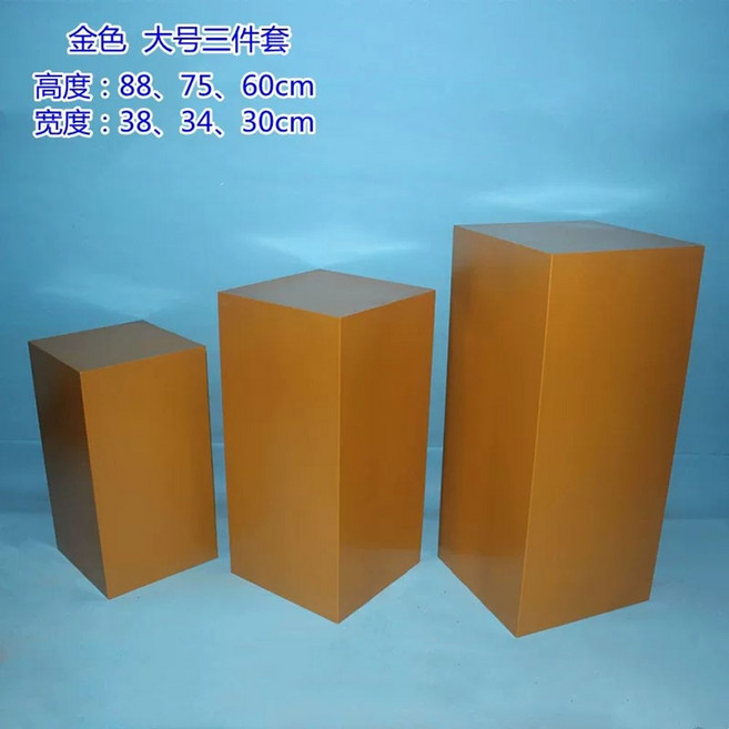 원통 조각상 디피 카페 3종 오브제 소형 소품 박람회, K. 골든 스퀘어 3피스