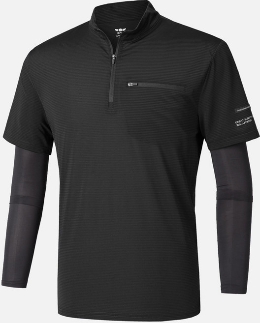 [BFL] 남성 냉감 토시 긴팔 티셔츠_메쉬 집업 어썸무드