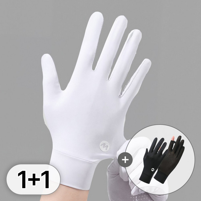 라뷰드 2켤레 세트 여성 메쉬 논슬립 자외선 차단 장갑 미끄럼 방지 사계절 운전용 손장갑 손가락 오픈형 스마트 터치 UV 방지 패션 잡화, 2개, 블랙+화이트