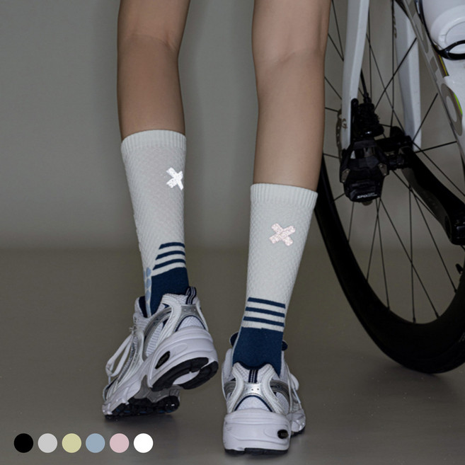 여성 고탄력 러닝 요가 사이클링 골프 스포츠 니삭스 양말 압박