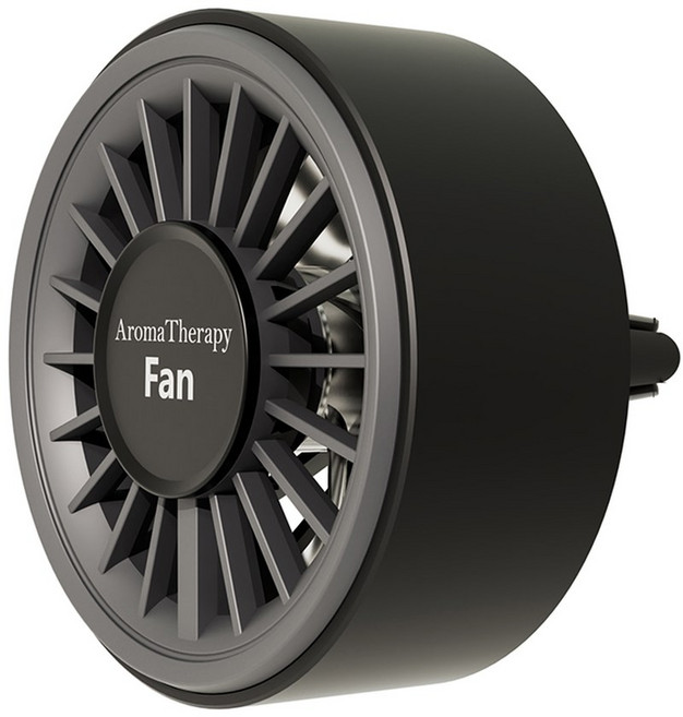 BLALION 자동차 미니 팬 공기 배출구 다채로운 주변 조명 유형 C 충전 포트 클립 3 속도 청정기, Black