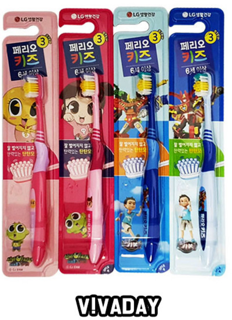 DNI13704 MY 페리오키즈 아동치약 아동칫솔 색상은랜덤, 1개, 1개입, 랜덤발송