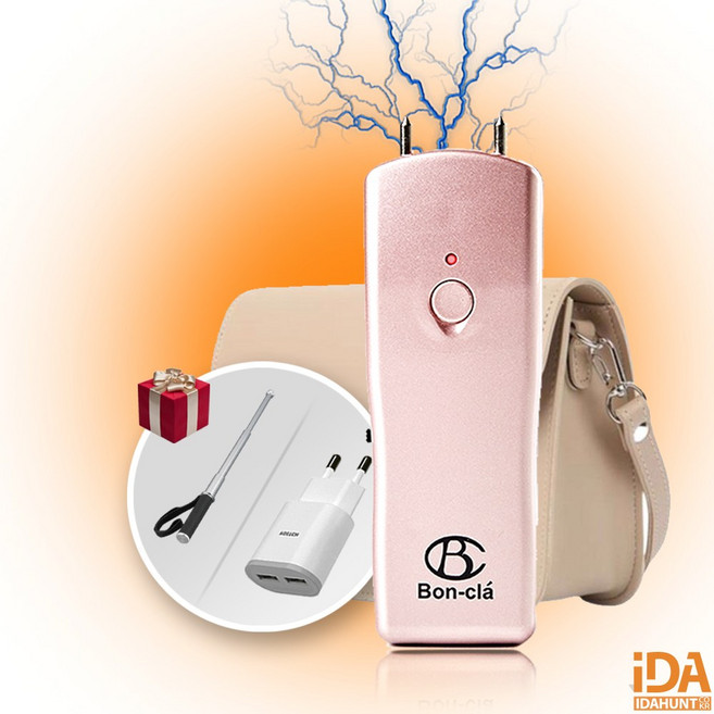 호신용 전기충격기 여성호신용품 강력충격 자기방어 호신무기 B1 핑크+충전패키지, 1개