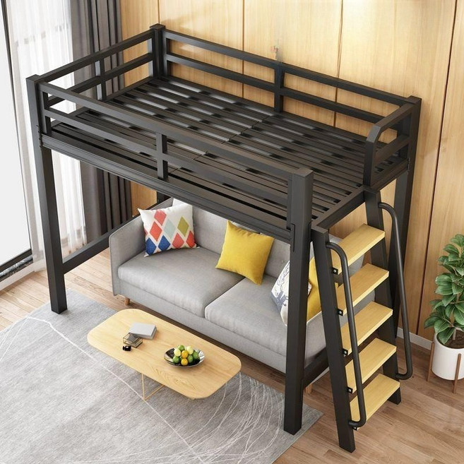 성인 벙커침대 철제 학생 2층 계단식 원룸 조립식 공간활용 성인벙커침대 낮은 어른, 2. 사이드 사다리 바닥높이165 B, A. 1000mmx2000mm