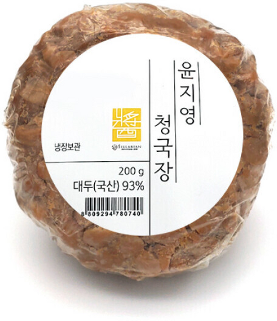 (롯데백화점)윤지영 맛있는 청국장 ( 입) 전통재래식 냄새 덜 나는 청국장, 200g, 4개