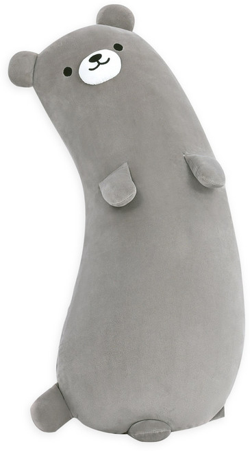 하바르고 귀여운 동물 바디필로우 커버 솜포함, 01그레이-곰