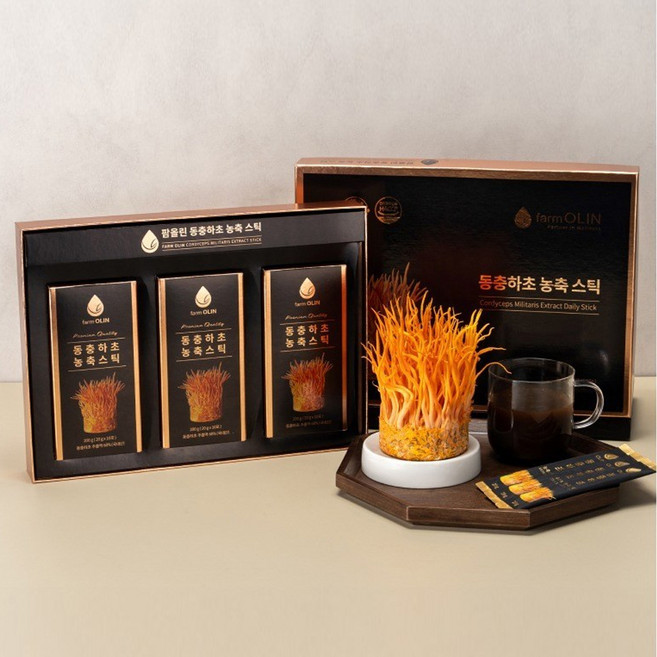 [2+1]귀리먹은 동충하초 진액 농축스틱 600g 면역강화 피로회복 코디세핀, 1세트