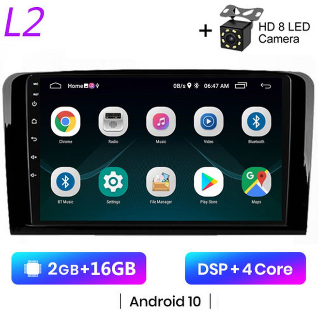 자동 GL450 벤츠 자동차 라디오 2 DIN GL350 X164 ML280 호환 GL GL320 W164 스테레오 ML350 오디오 안드로이드 ML ML500 메르세데스 화면, L2-CAM, 1개