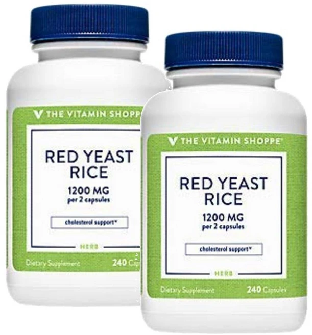 더비타민샵 레드 이스트 라이스 홍국 1200mg 캡슐 The Vitamin Shoppe Red Yeast Rice, 2개, 240정 - 쿠팡
