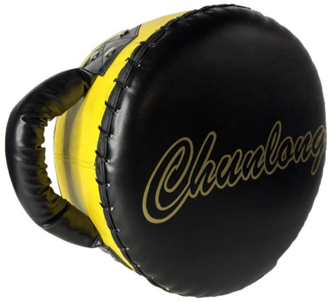 펀치 쉴드 펀치 및 킥 대상 펀치 백 포커스 패드 손잡이가있는 휴대용 복싱 패드 태권도 용 복싱 코칭 도구, PU 가죽, 노란색, 1개