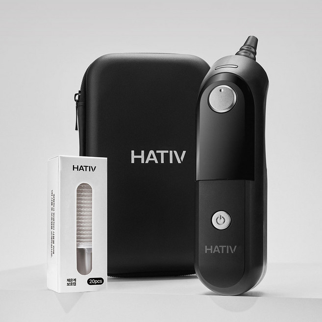 하티브 TP50T +필터보호캡20개 귀 적외선 체온계 접촉식 귀체온계 블루투스연동 국산, 1개, TP50T체온계+필터보호캡20개