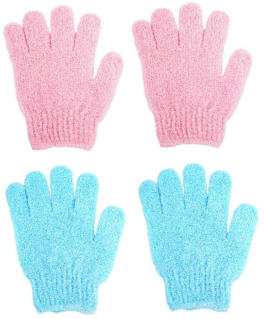 에버리즈 밀착 클린 각질제거 때타올 2색세트, 4개, 1개입, 혼합(핑크+블루)