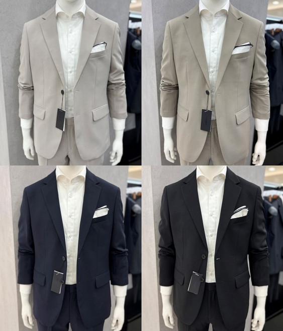 남자 봄여름 115 빅사이즈 블랙 네이비 베이지 L베이지 캐주얼 콤비 자켓 싱글 블레이저 4컬러_JK 2957254