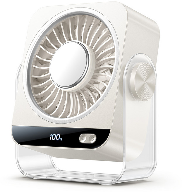 KIMMOO 저소음 BLDC 냉각 벽걸이형 탁상형 선풍기 써큘레이터 199단 3600mAh 대용량 배터리 LED USB-C, 화이트, K818
