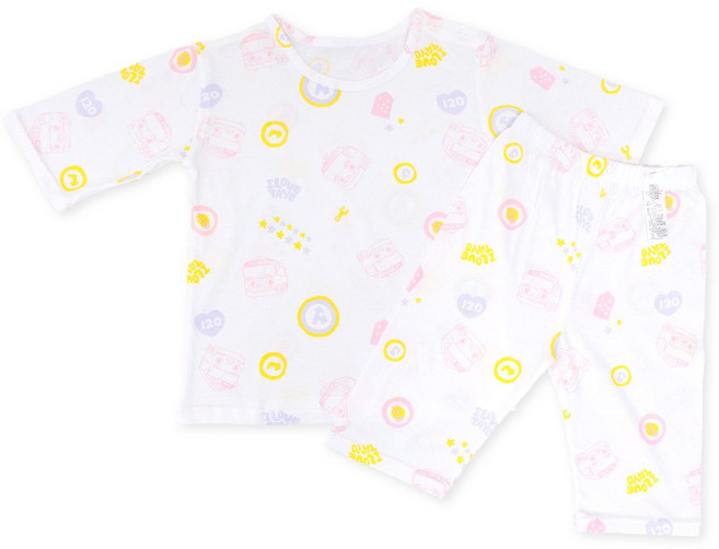 꼬마버스 타요 아동 면스판 7부 내의 상하의 세트