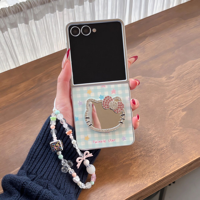 아펙시움 핸드폰케이스 갤럭시 z플립4 z플립5 z플립6 z플립7 낙상 방지 휴대폰케이스 거울 별