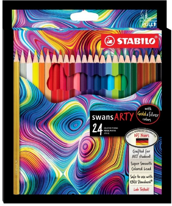 STABILO 思筆樂 swans ARTY 油性色鉛筆, 1個, 48色, 48
