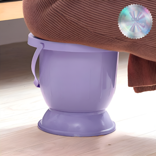 넉넉한사이즈 엉덩이편한 노인 요강 휴대용 특대, 라벤더퍼플, 1개