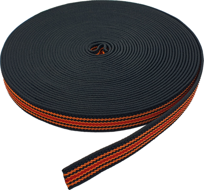 나이스본 25mm강력 탄력바 탄성 로프 스트레치 코드 짐바 화물바 고정바 화물차 벨트, 오렌지+검정, 1개