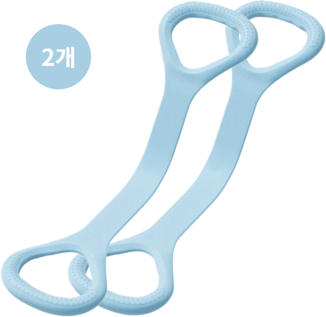 더블트리 필라테스 요가 스트레칭 밴드, 2개, 스카이