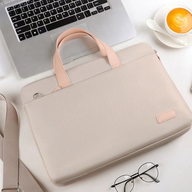 에코벨 휴대용 방수 노트북 가방/여행용 숄더백 16인치, 휴대용 방수 노트북 가방 베이지