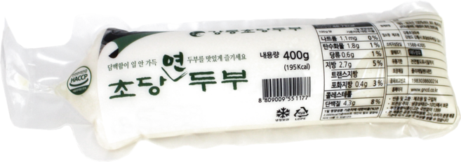 [강릉초당두부] 튜브형 순두부 연두부 400g, 튜브연두부400g, 1개