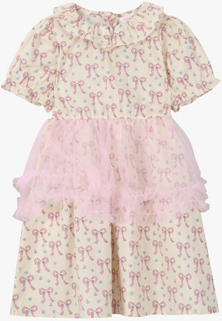 [로엠걸즈] 샤 매칭 리본 나염 원피스 RGOW2543Q