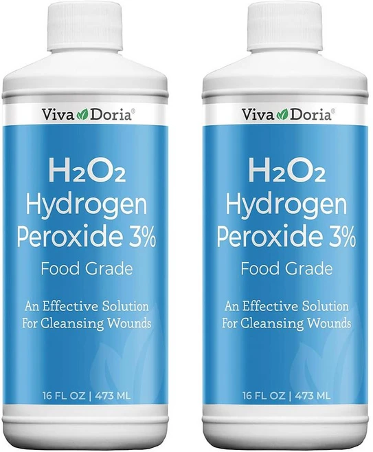 Viva Doria H2O2 하이드로젠 473ml 2팩 Viva Doria Hydrogen Peroxide 3 Percent Food Grade 3% Hydrogen, 2개 - 쿠팡