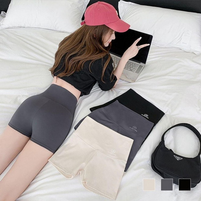 옆집샵 바이커 쇼츠 레깅스 요가 반바지 활동적인 여름 웨어 세즈 2부 커쇼츠